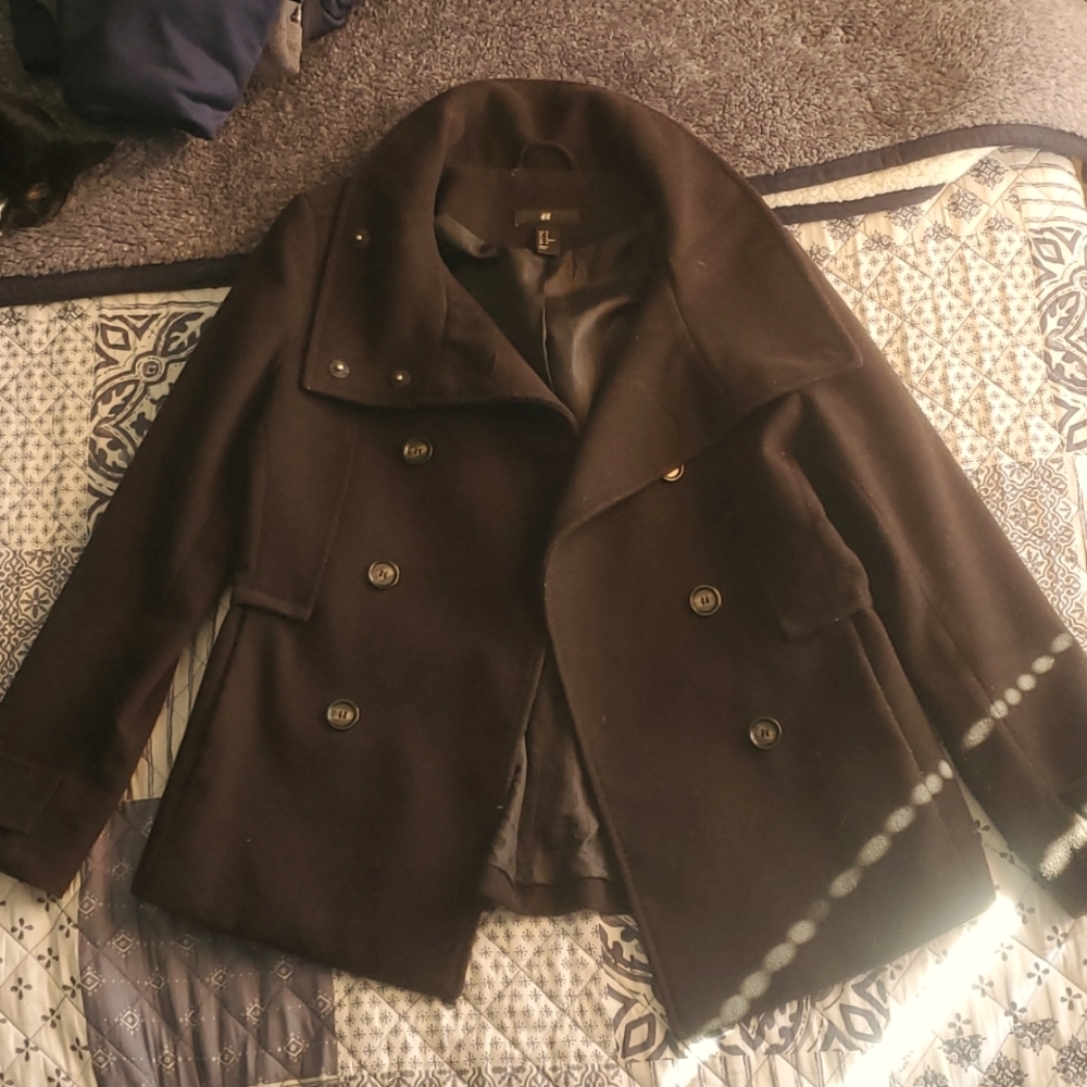 Black peacoat